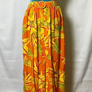 Haute Hippie Women's Tropical Floral Maxi Skirt size small boho bohemian trendy